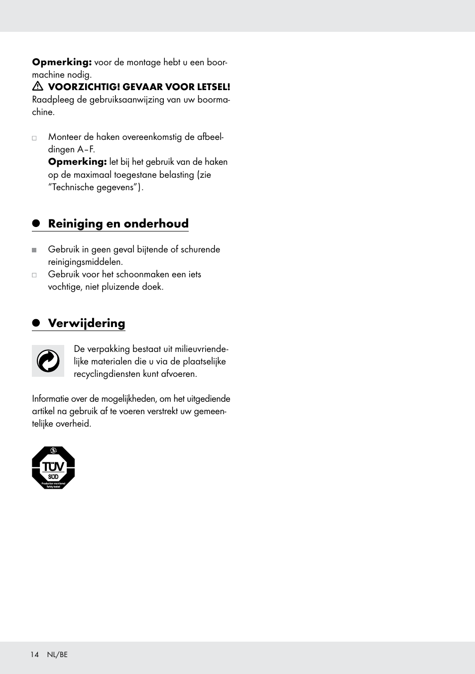 Reiniging en onderhoud, Verwijdering | Powerfix Z28431 User Manual | Page 14 / 20