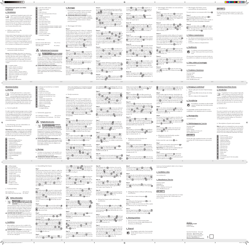 Powerfix Aluminium Insect Door Screen User Manual | Page 2 / 2