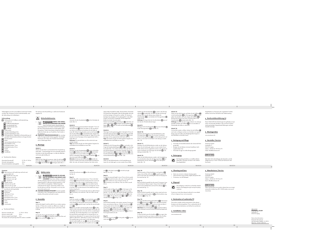 Powerfix Insect Roller Blind User Manual | Page 2 / 2