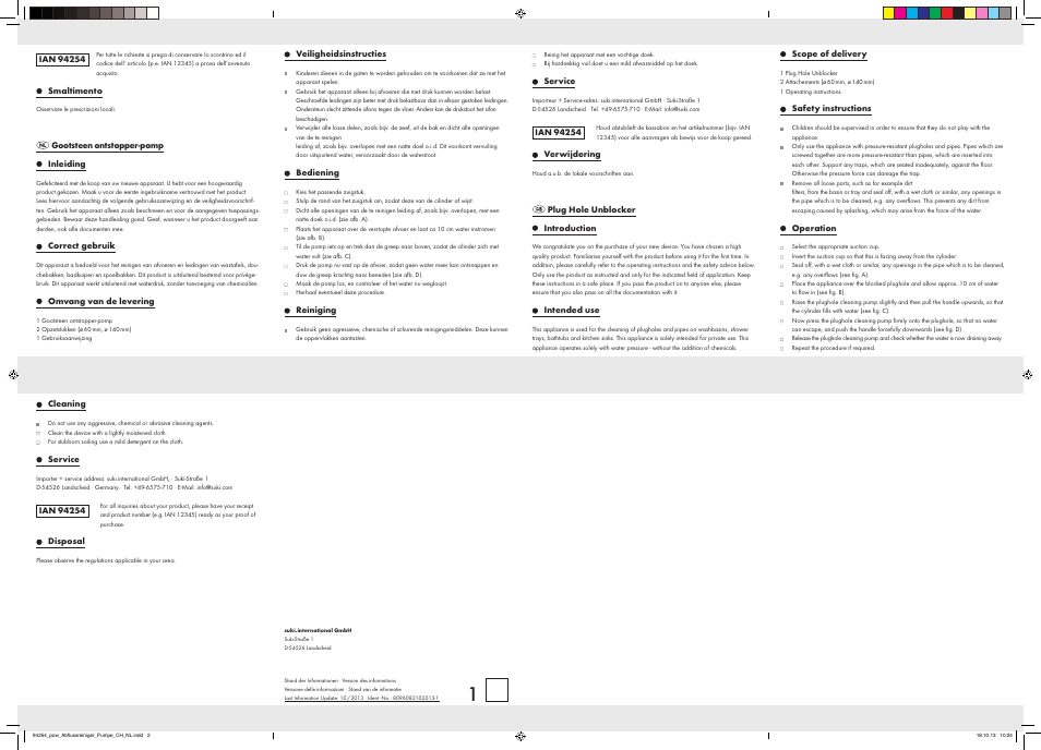 Powerfix Plug Hole Unblocker User Manual | Page 2 / 2