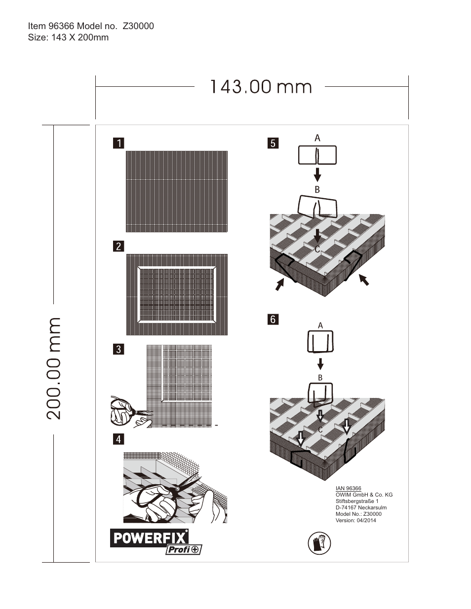 Powerfix Z30000 User Manual | 1 page