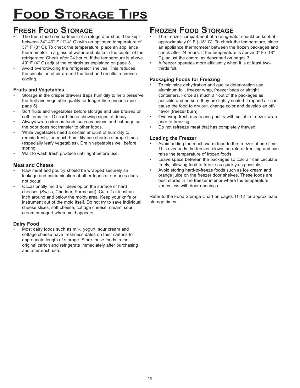 Torage | Dacor EF36 User Manual | Page 12 / 24