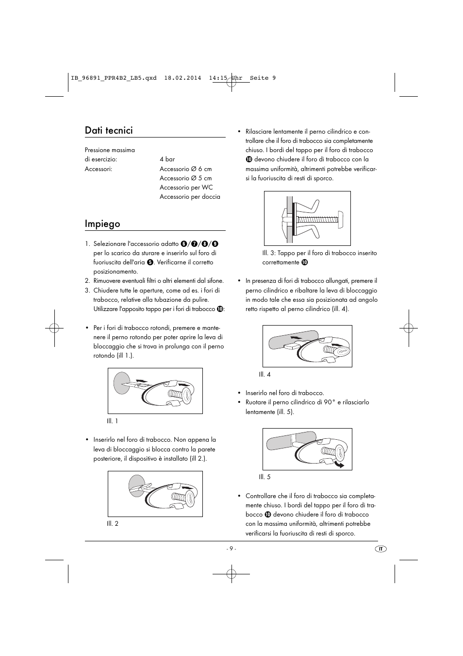 Dati tecnici, Impiego | Powerfix PPR 4 B2 User Manual | Page 12 / 27