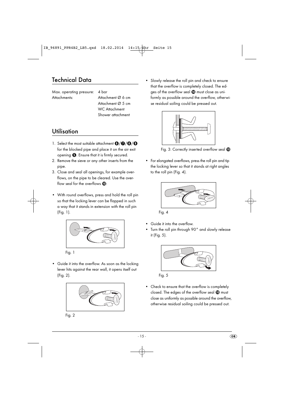 Technical data, Utilisation | Powerfix PPR 4 B2 User Manual | Page 18 / 27