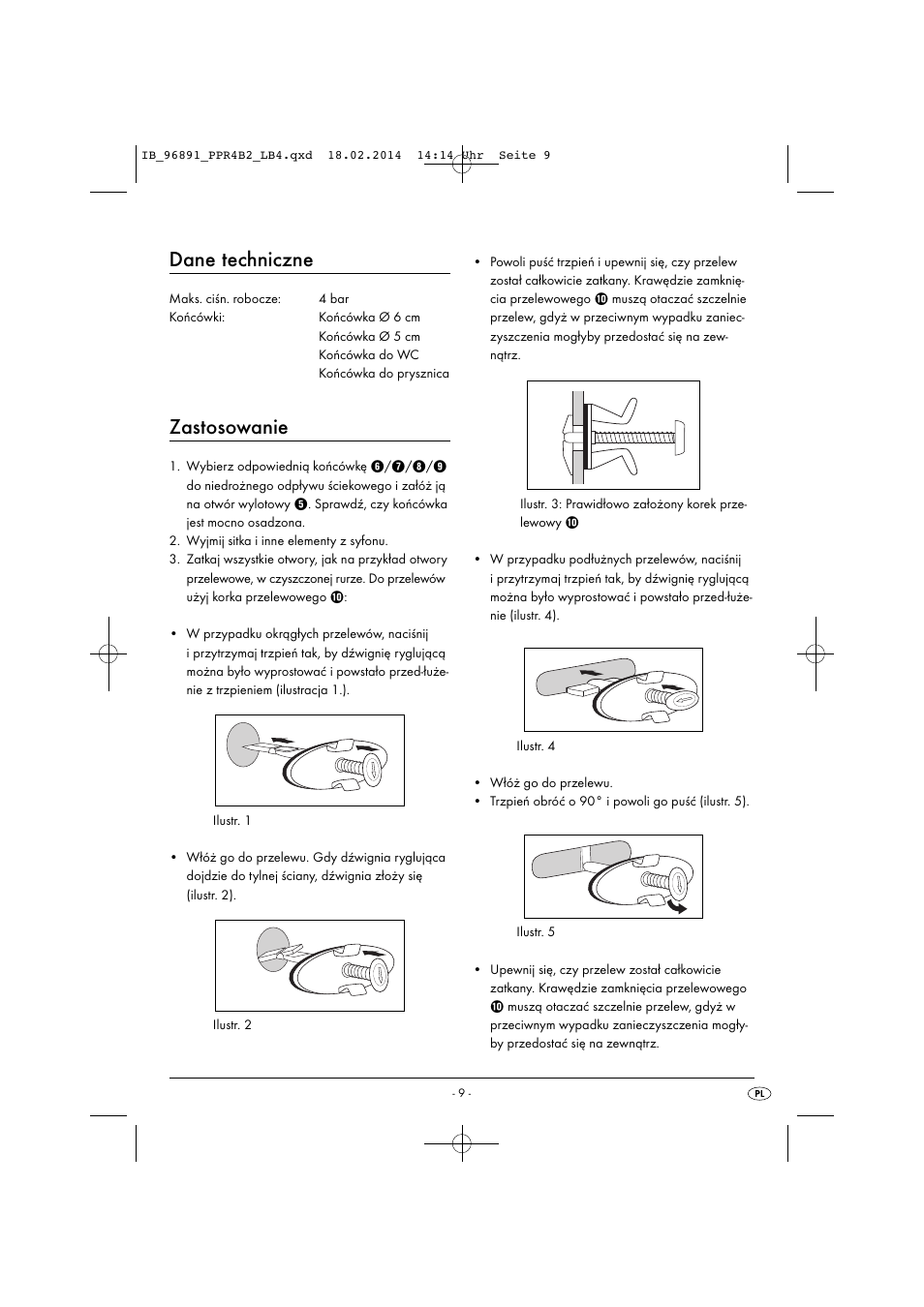 Dane techniczne, Zastosowanie | Powerfix PPR 4 B2 User Manual | Page 12 / 39