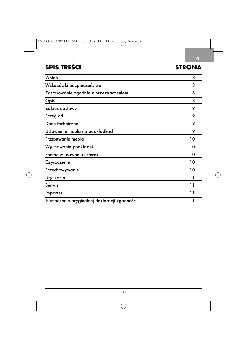 Powerfix PMTR 4 A1 User Manual | Page 10 / 46