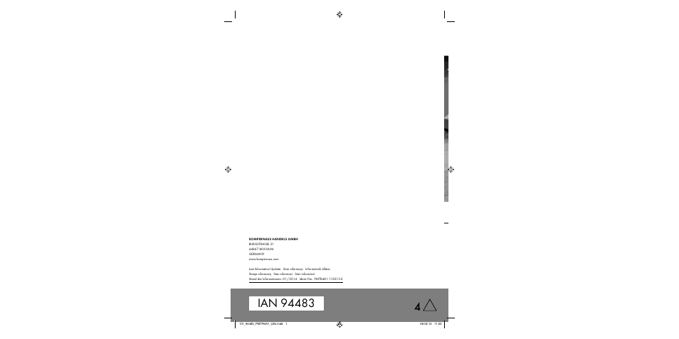 Powerfix PMTR 4 A1 User Manual | Page 46 / 46