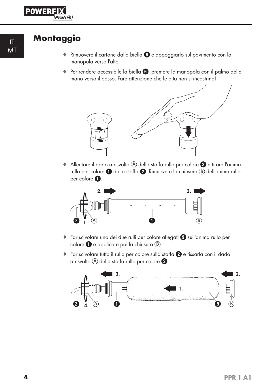 Montaggio, It mt | Powerfix PPR 1 A1 User Manual | Page 7 / 34