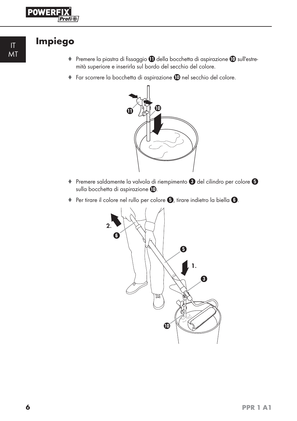 Impiego, It mt | Powerfix PPR 1 A1 User Manual | Page 9 / 34