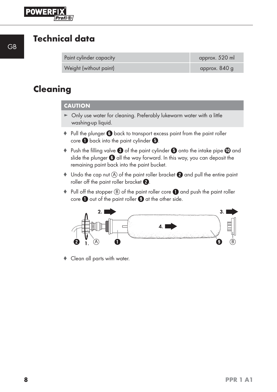 Technical data, Cleaning | Powerfix PPR 1 A1 User Manual | Page 11 / 44