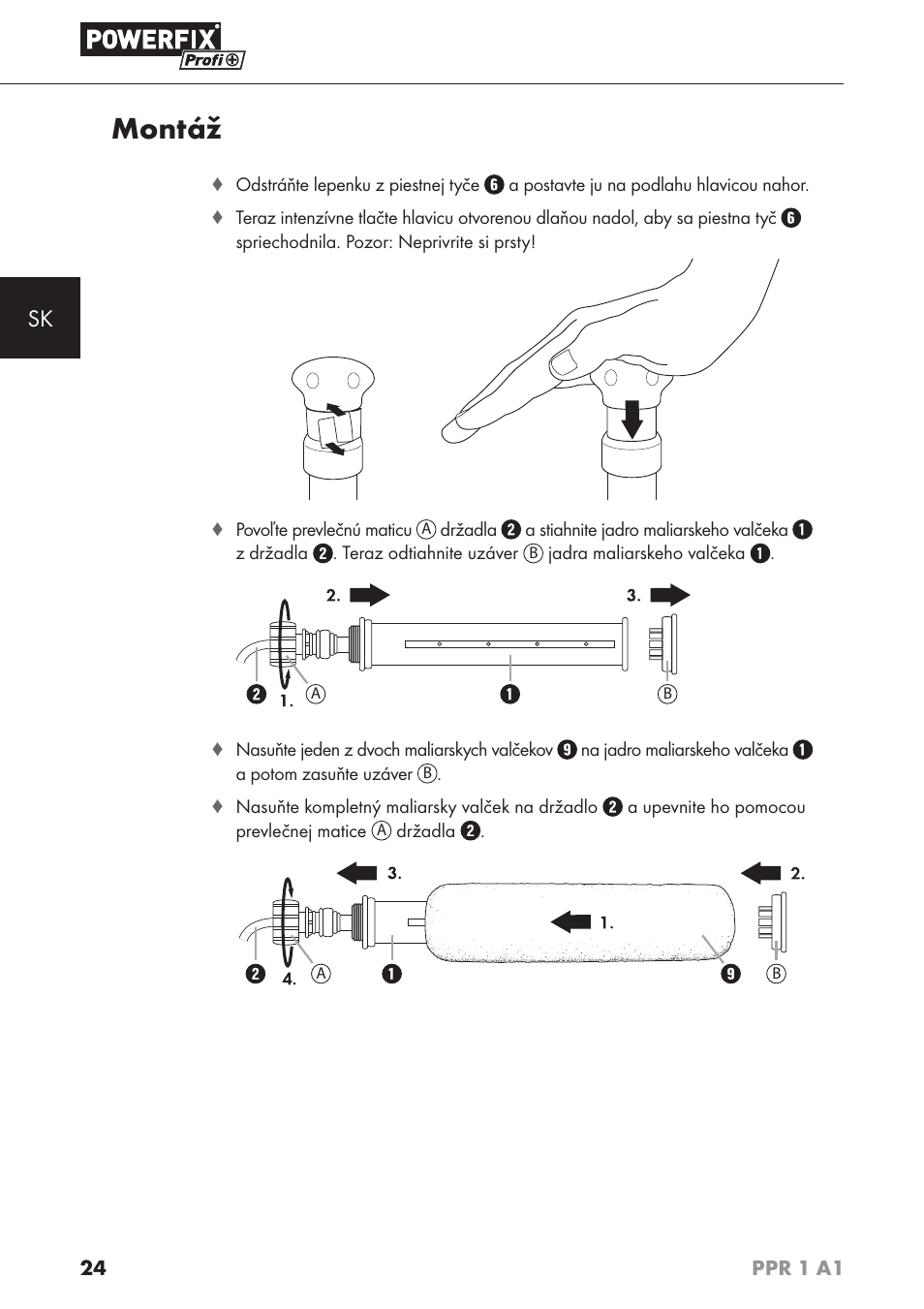 Montáž | Powerfix PPR 1 A1 User Manual | Page 27 / 44
