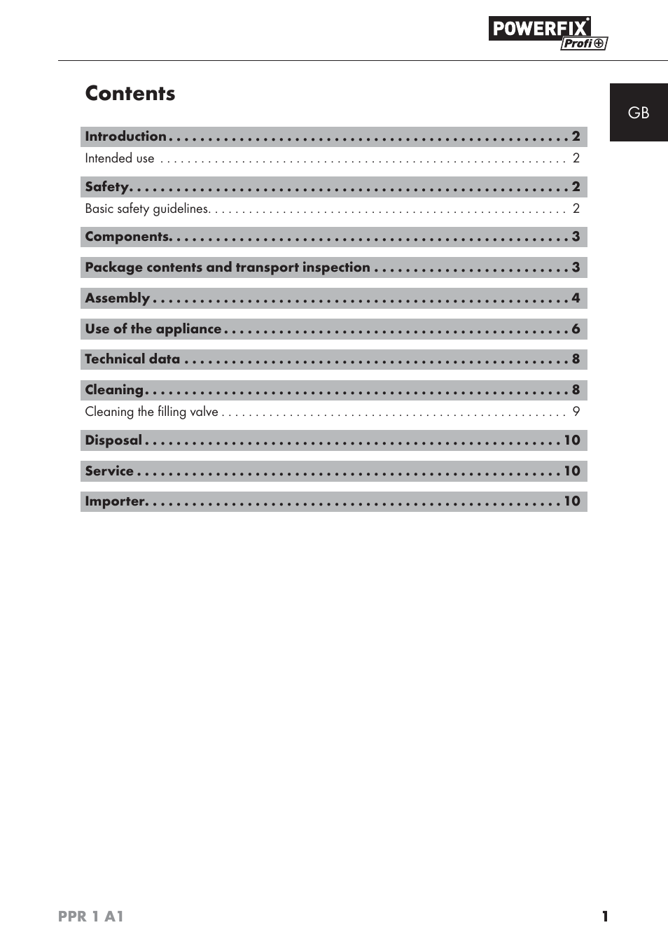 Powerfix PPR 1 A1 User Manual | Page 4 / 44