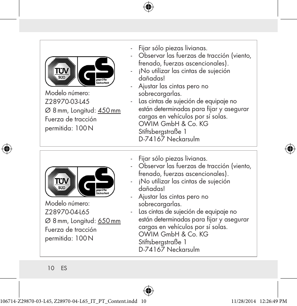 Powerfix Z28970-03-L45 / Z28970-04-L65 User Manual | Page 10 / 38