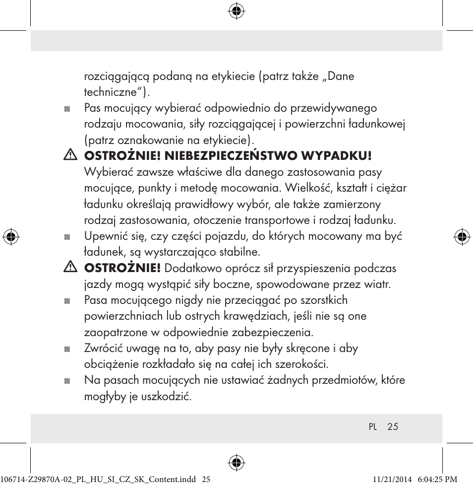 Powerfix Z28970A-02 User Manual | Page 25 / 107