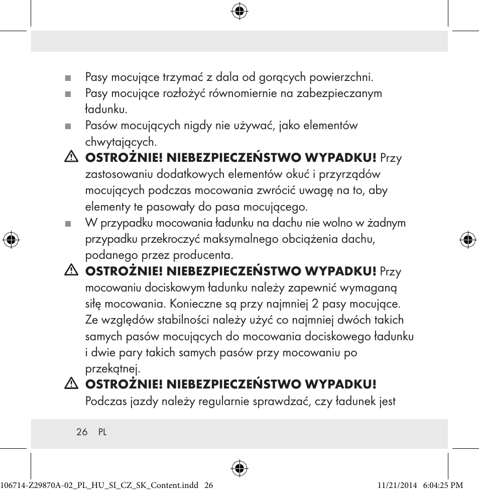 Powerfix Z28970A-02 User Manual | Page 26 / 107