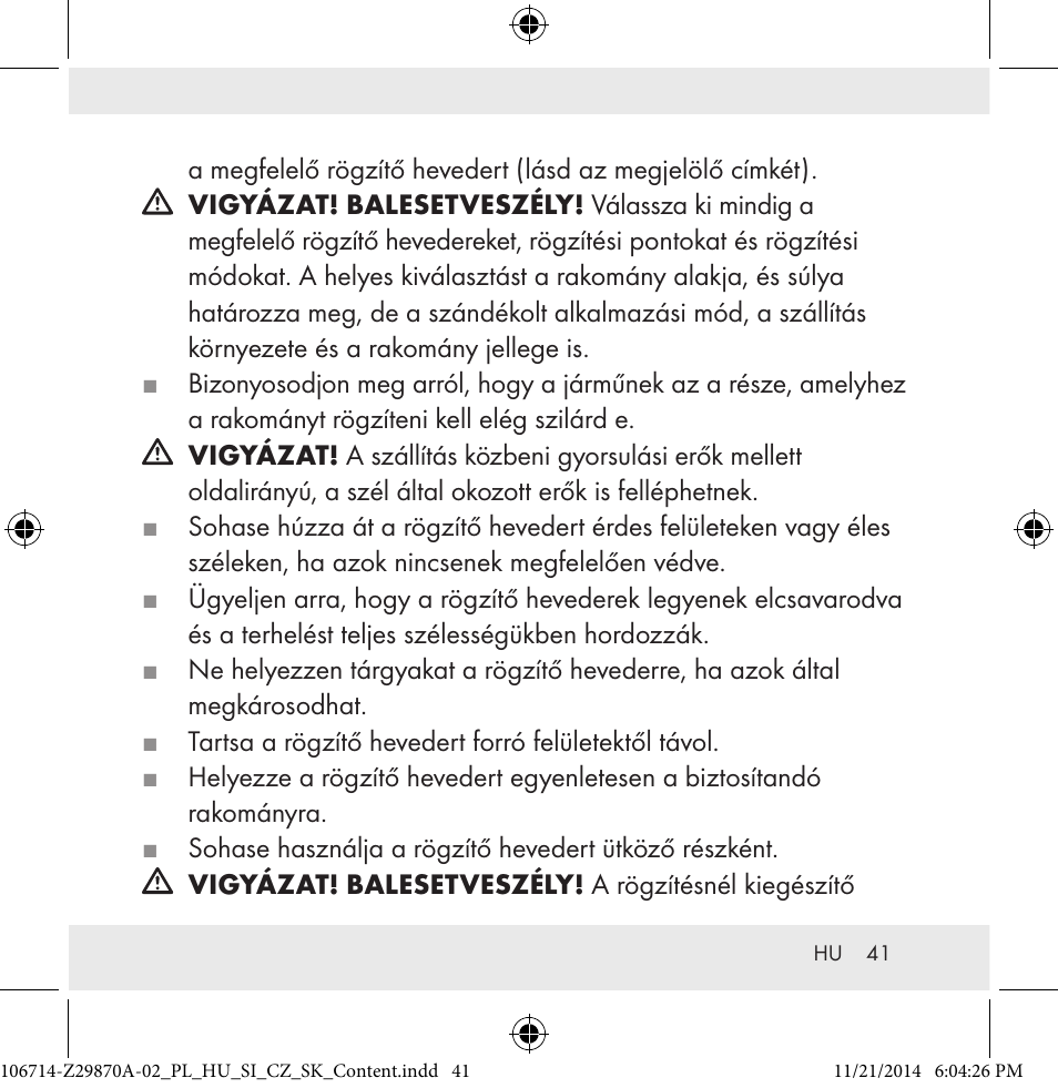 Powerfix Z28970A-02 User Manual | Page 41 / 107