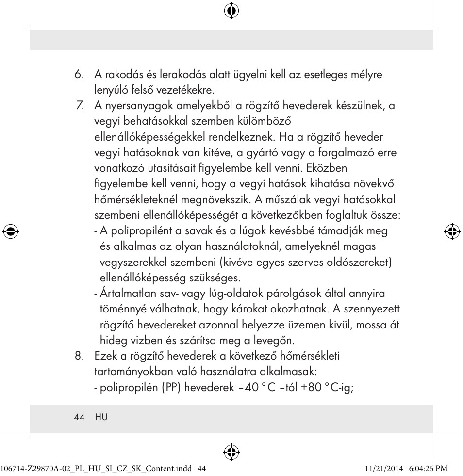 Powerfix Z28970A-02 User Manual | Page 44 / 107