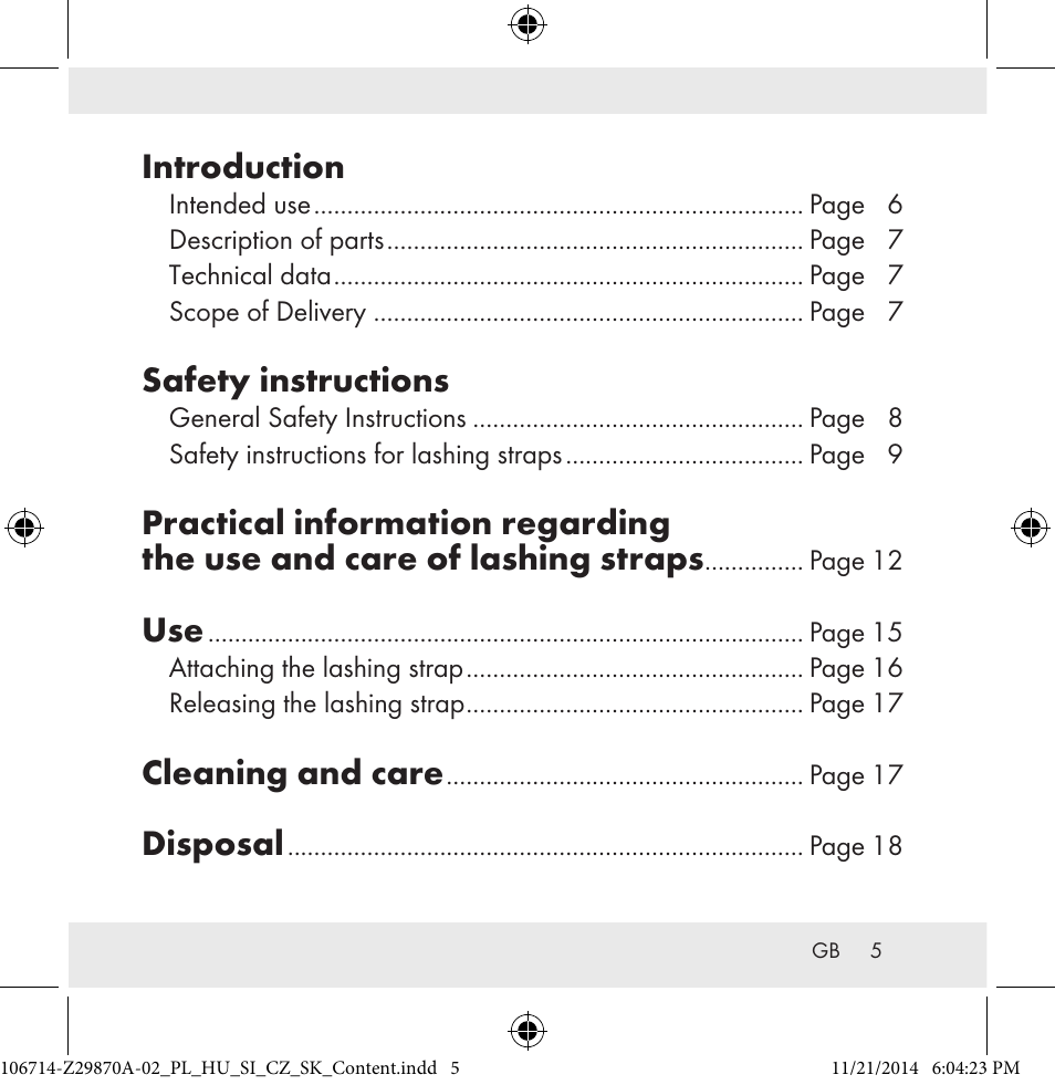 Introduction, Safety instructions, Cleaning and care | Disposal | Powerfix Z28970A-02 User Manual | Page 5 / 107