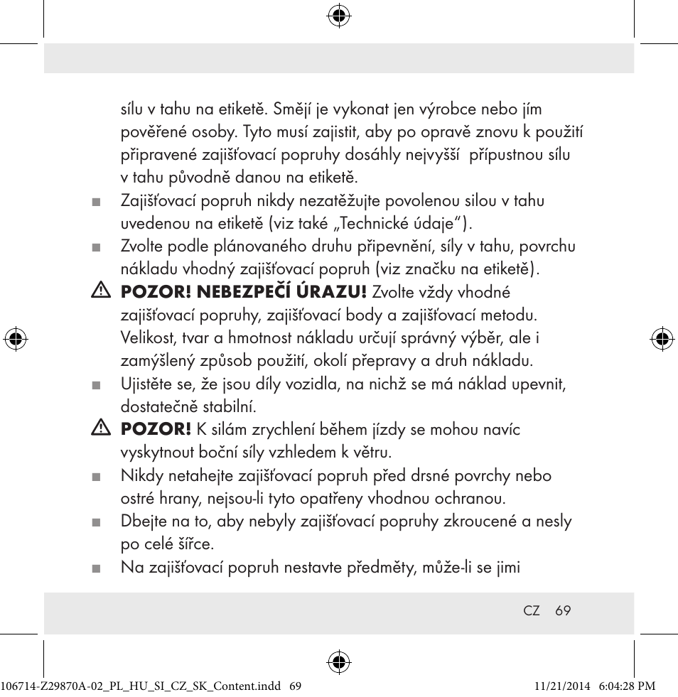 Powerfix Z28970A-02 User Manual | Page 69 / 107