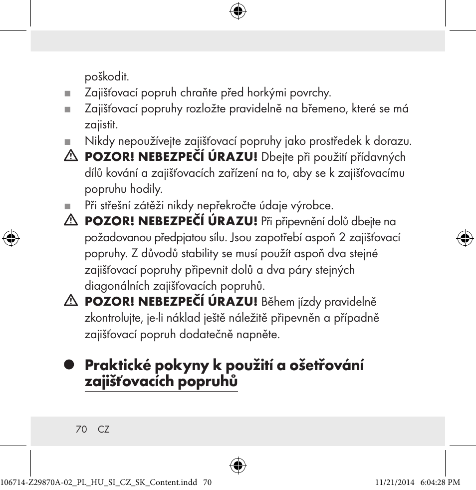 Powerfix Z28970A-02 User Manual | Page 70 / 107