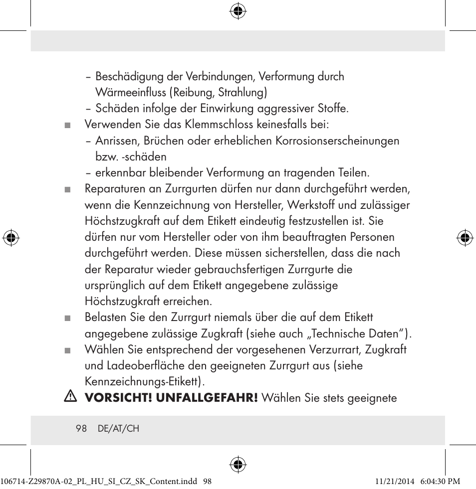 Powerfix Z28970A-02 User Manual | Page 98 / 107