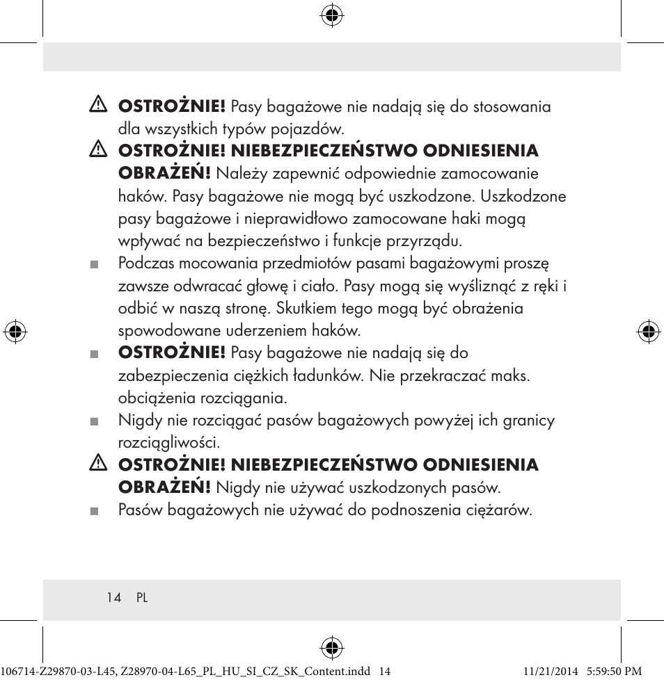 Powerfix Z28970-03-L45 / Z28970-04-L65 User Manual | Page 14 / 52