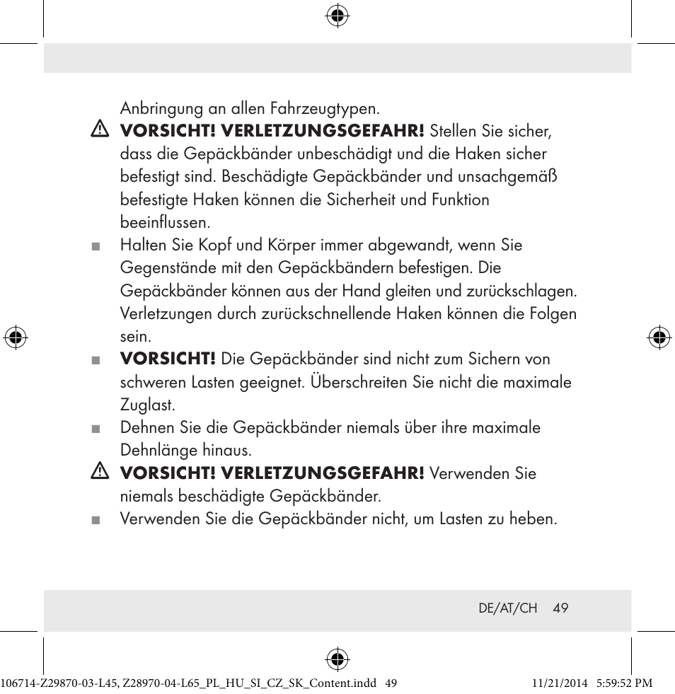 Powerfix Z28970-03-L45 / Z28970-04-L65 User Manual | Page 49 / 52