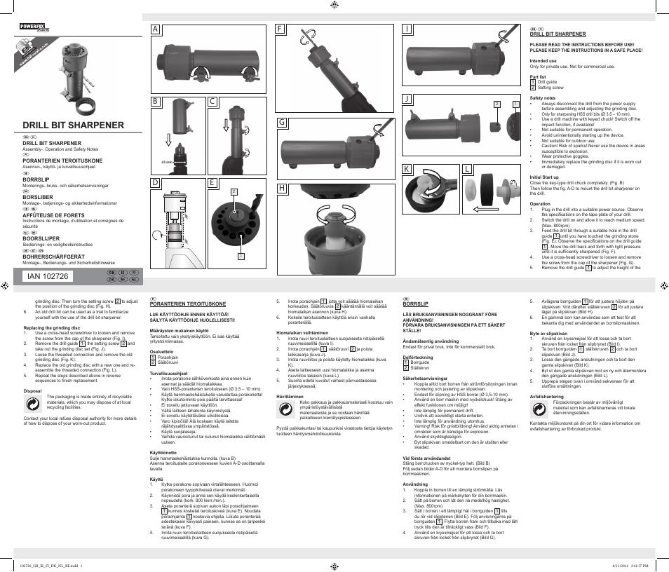 Powerfix Z31809 User Manual | 2 pages