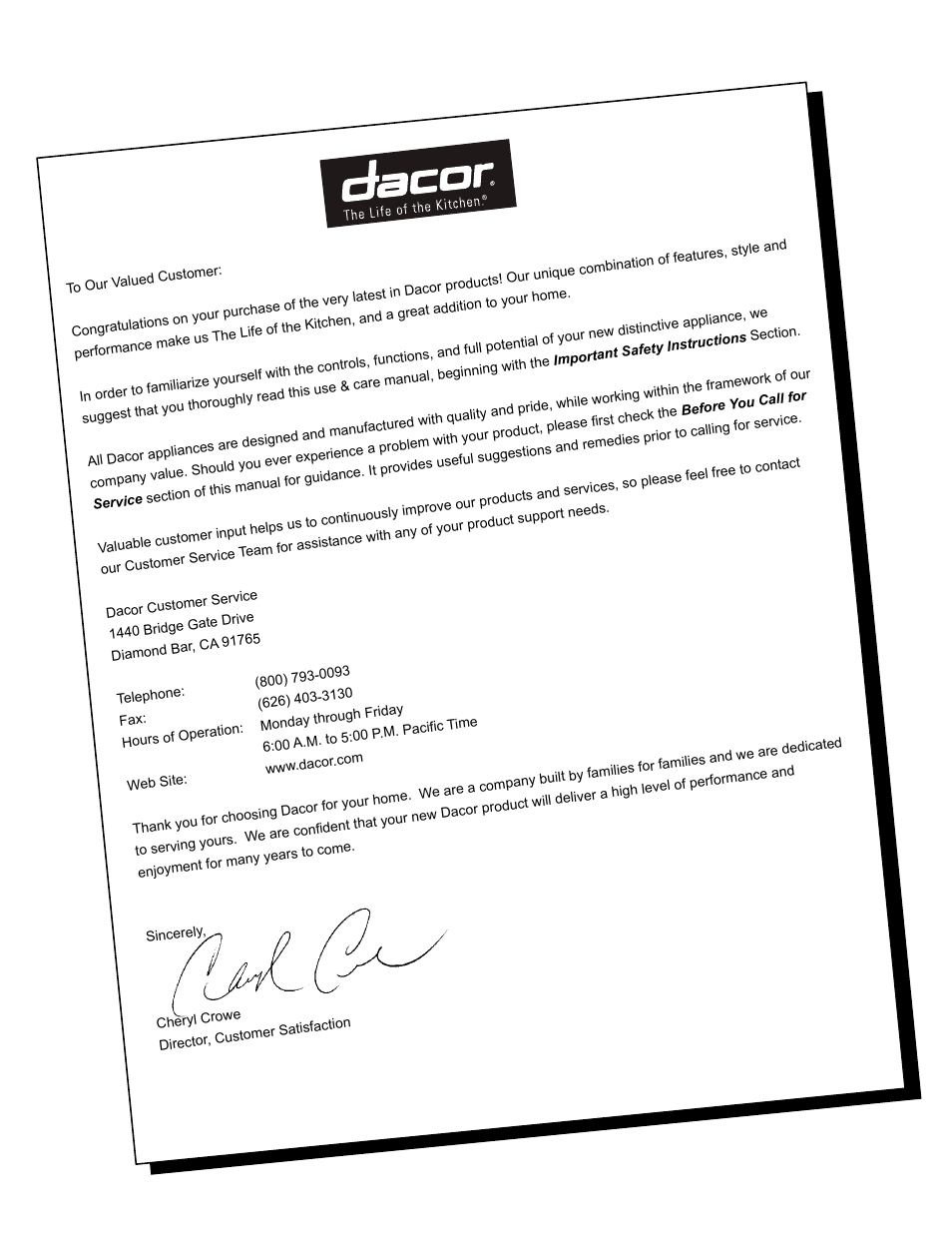 Dacor MDW24S User Manual | Page 2 / 29