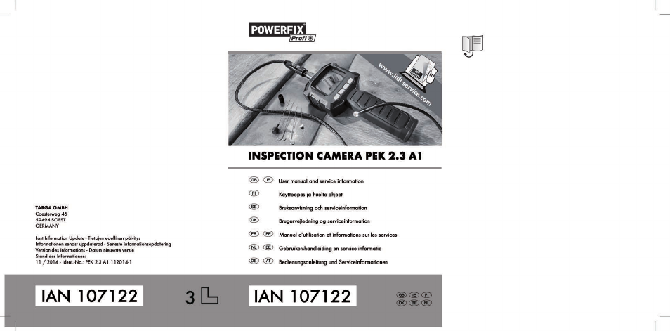 Powerfix PEK 2.3 A1 User Manual | 136 pages