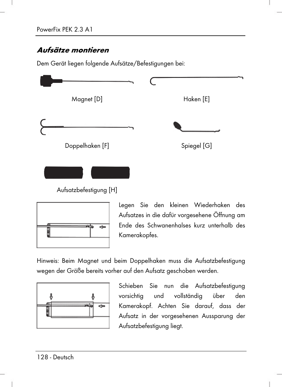 Aufsätze montieren | Powerfix PEK 2.3 A1 User Manual | Page 130 / 136