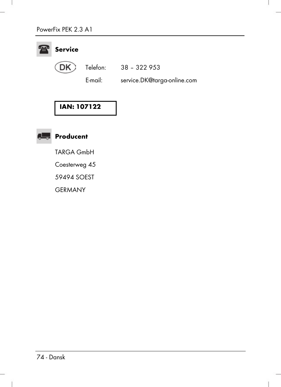 Powerfix PEK 2.3 A1 User Manual | Page 76 / 136