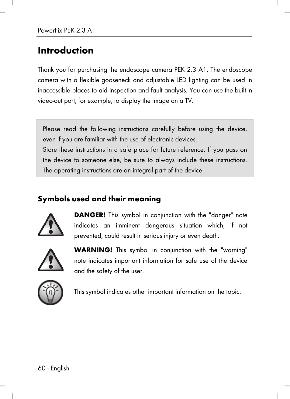 Introduction | Powerfix PEK 2.3 A1 User Manual | Page 62 / 98