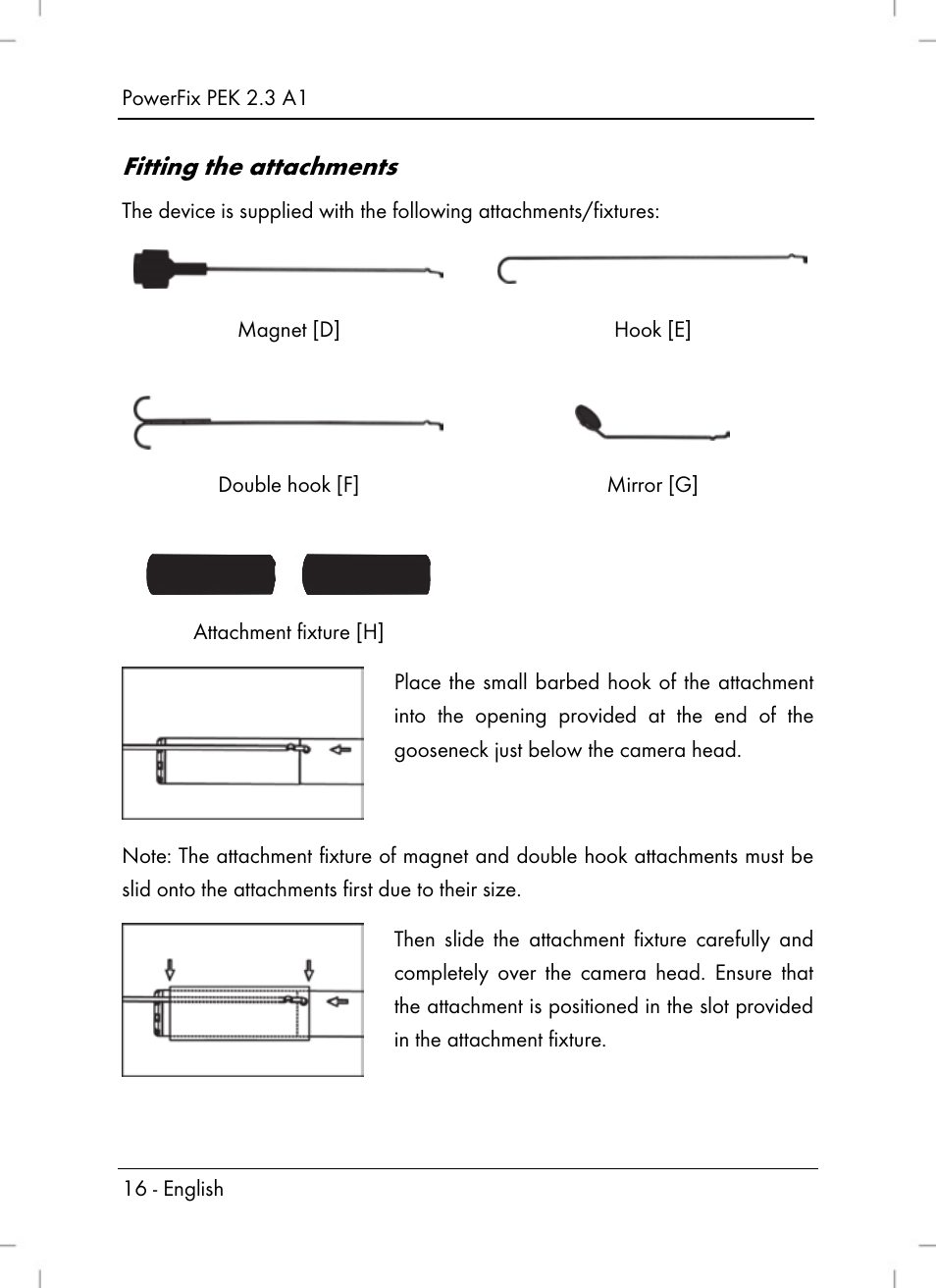 Fitting the attachments | Powerfix PEK 2.3 A1 User Manual | Page 18 / 116