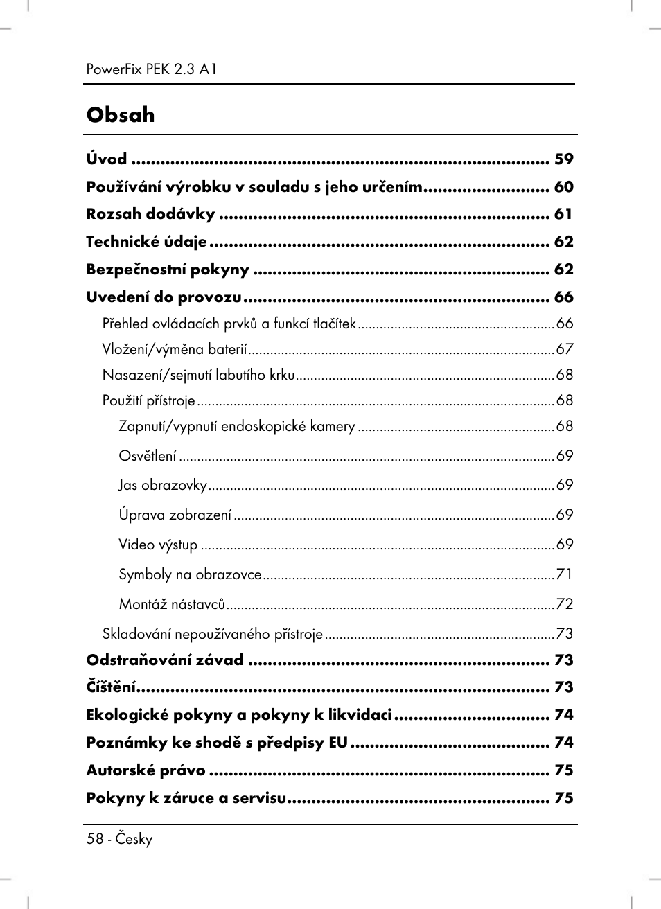Powerfix PEK 2.3 A1 User Manual | Page 60 / 116