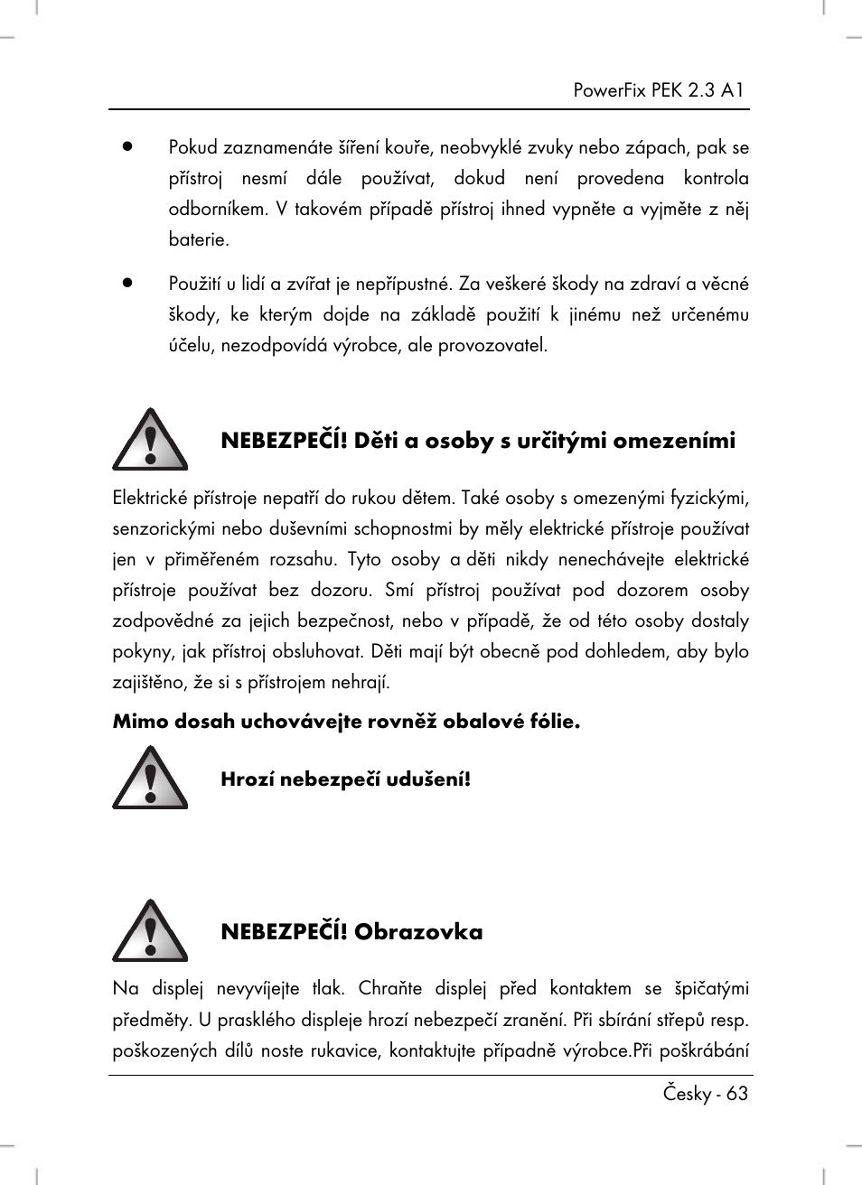 Powerfix PEK 2.3 A1 User Manual | Page 65 / 116