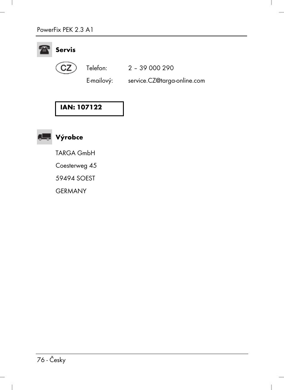 Powerfix PEK 2.3 A1 User Manual | Page 78 / 116