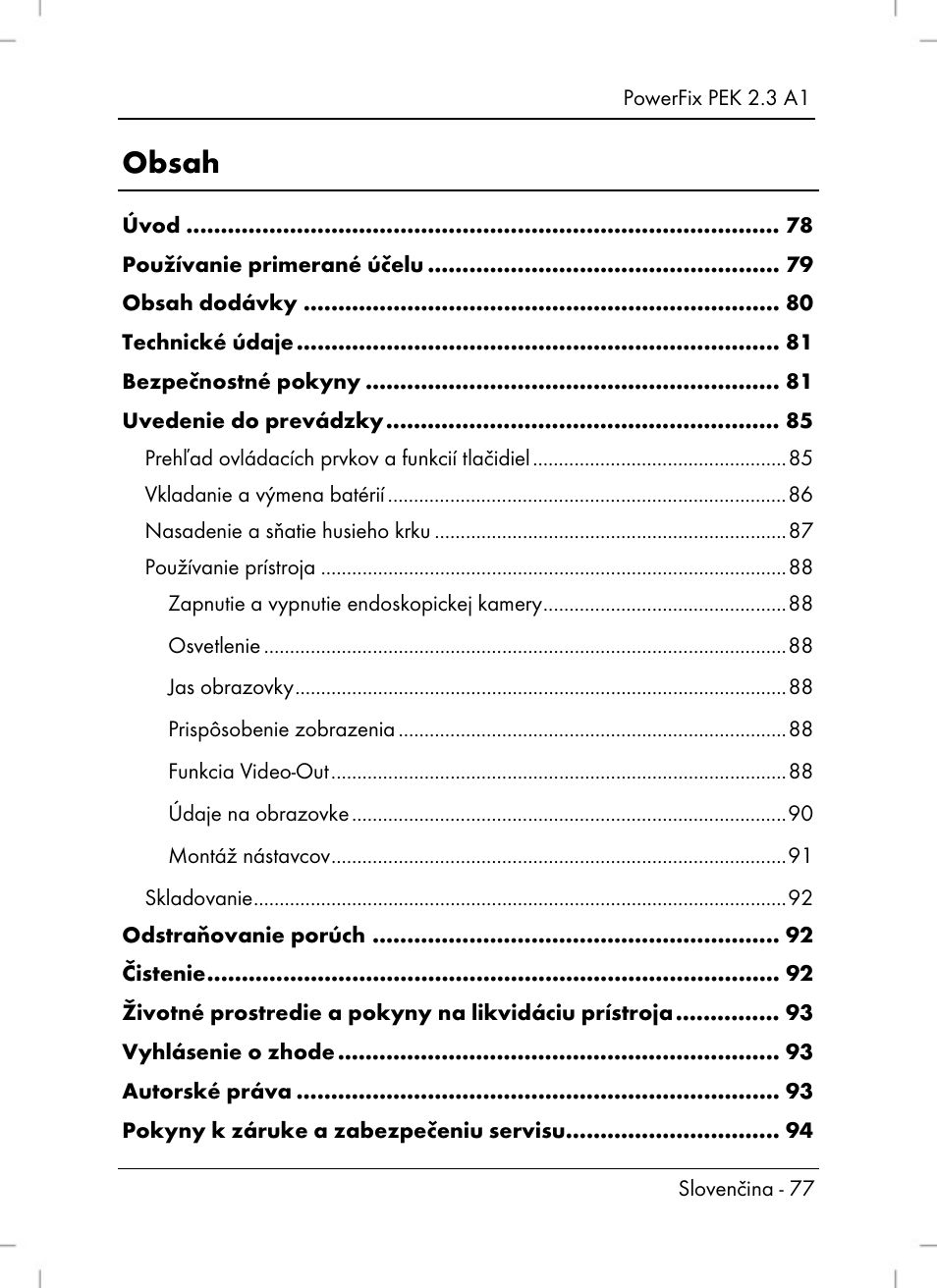 Powerfix PEK 2.3 A1 User Manual | Page 79 / 116