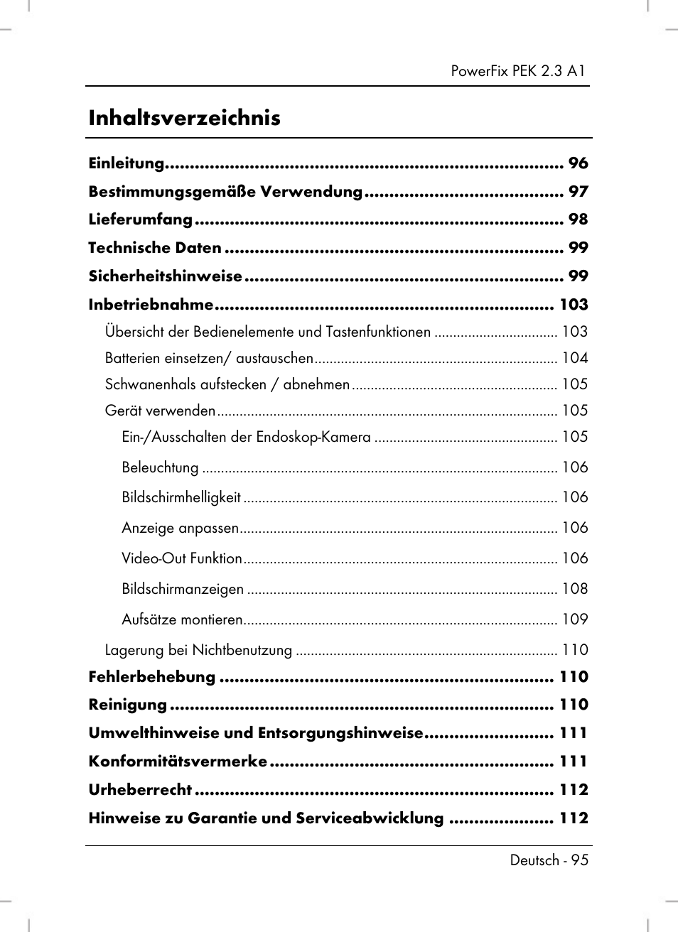 Powerfix PEK 2.3 A1 User Manual | Page 97 / 116