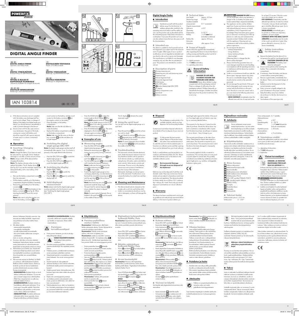 Powerfix Z29938 User Manual | 4 pages