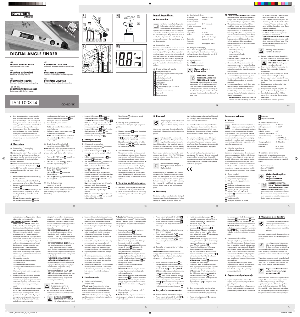 Powerfix Z29938 User Manual | 4 pages