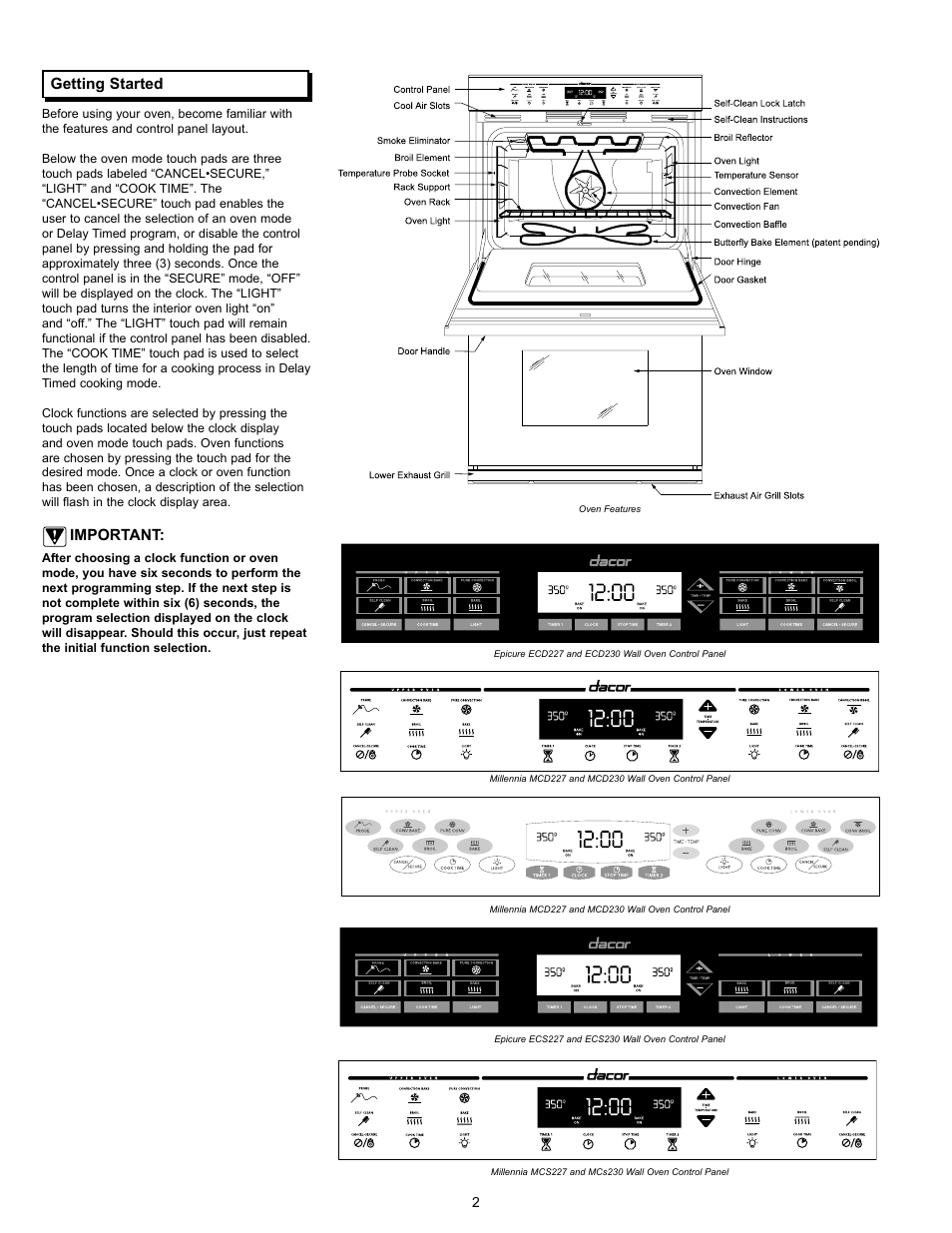 Dacor Wall Oven User Manual | Page 4 / 16