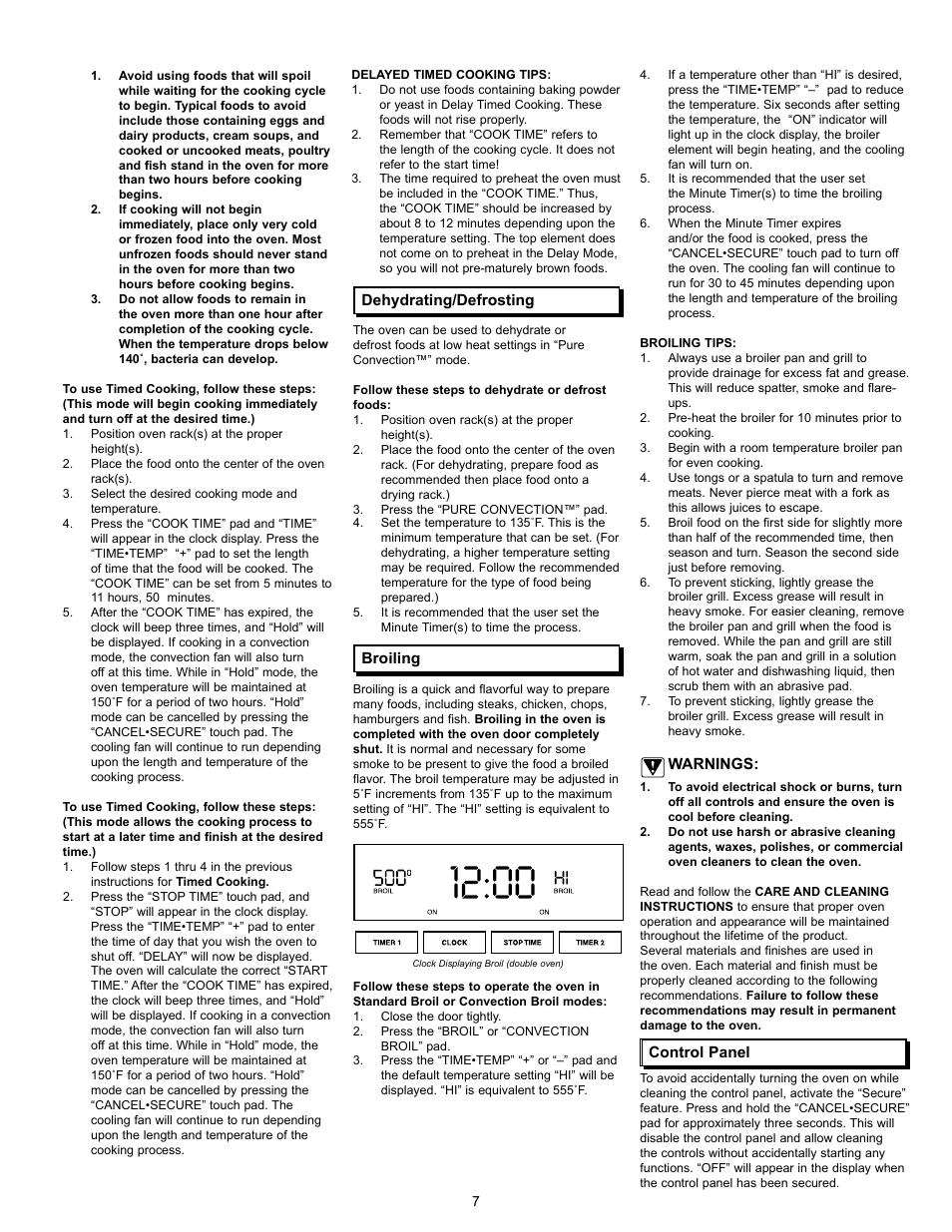 Dacor Wall Oven User Manual | Page 9 / 16