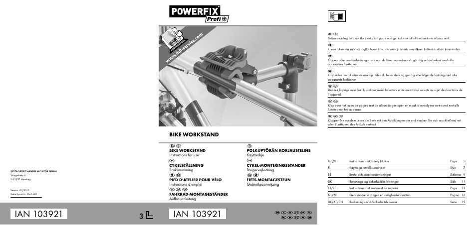 Powerfix Bike Workstand User Manual | 22 pages