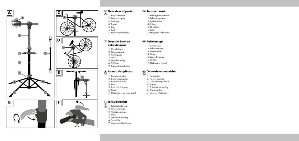 Bf e | Powerfix Bike Workstand User Manual | Page 2 / 22