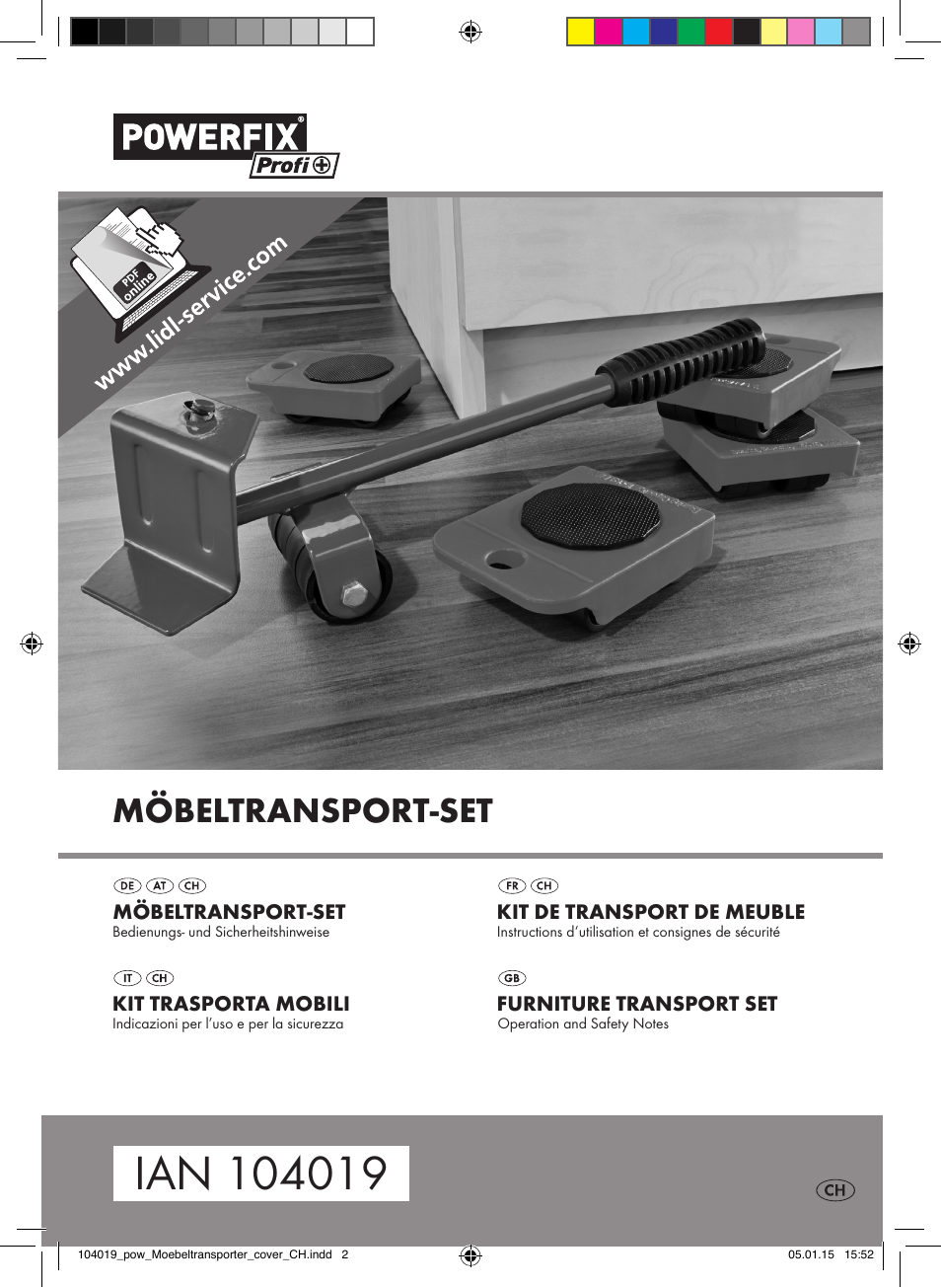 Powerfix FURNITURE TRANSPORT SET User Manual | 17 pages