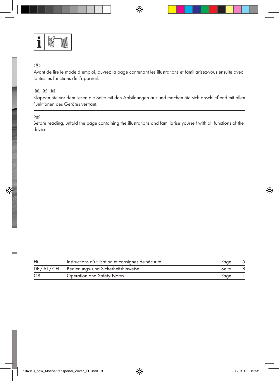 Powerfix FURNITURE TRANSPORT SET User Manual | Page 2 / 17