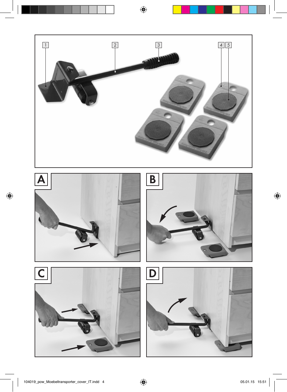 Ab c d | Powerfix FURNITURE TRANSPORT SET User Manual | Page 3 / 17