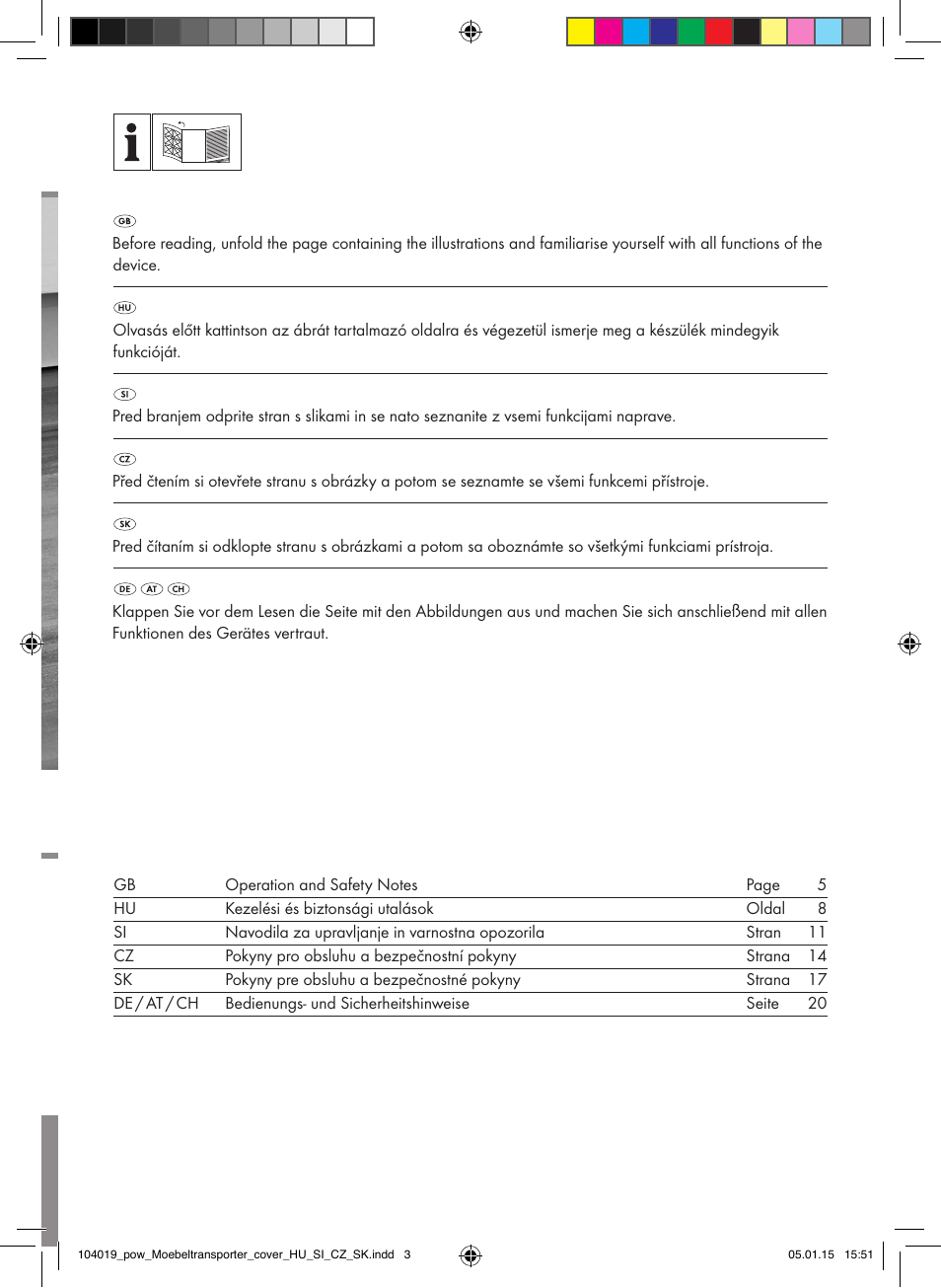 Powerfix FURNITURE TRANSPORT SET User Manual | Page 2 / 25