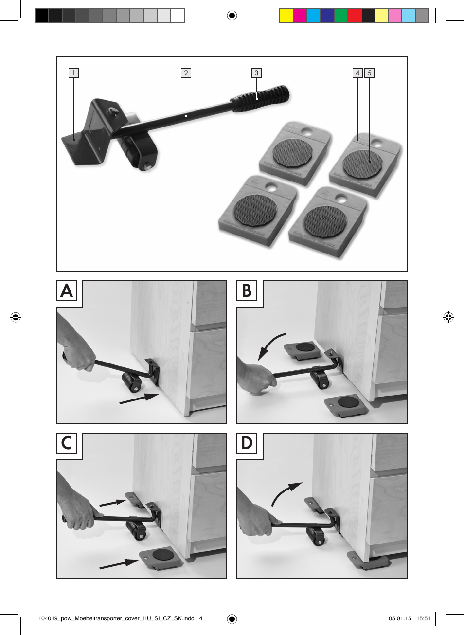 Ab c d | Powerfix FURNITURE TRANSPORT SET User Manual | Page 3 / 25